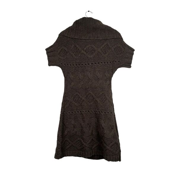 Anthropologie Sleeping on Snow Brown Chunky Tunic Snap Cardigan Sweater Sz S - Picture 6 of 8